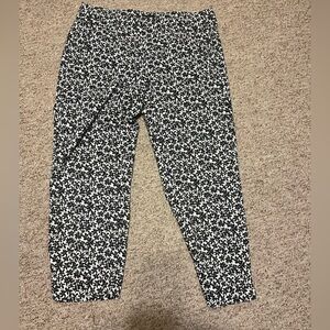 Lane Bryant Black and White Floral Allie pants